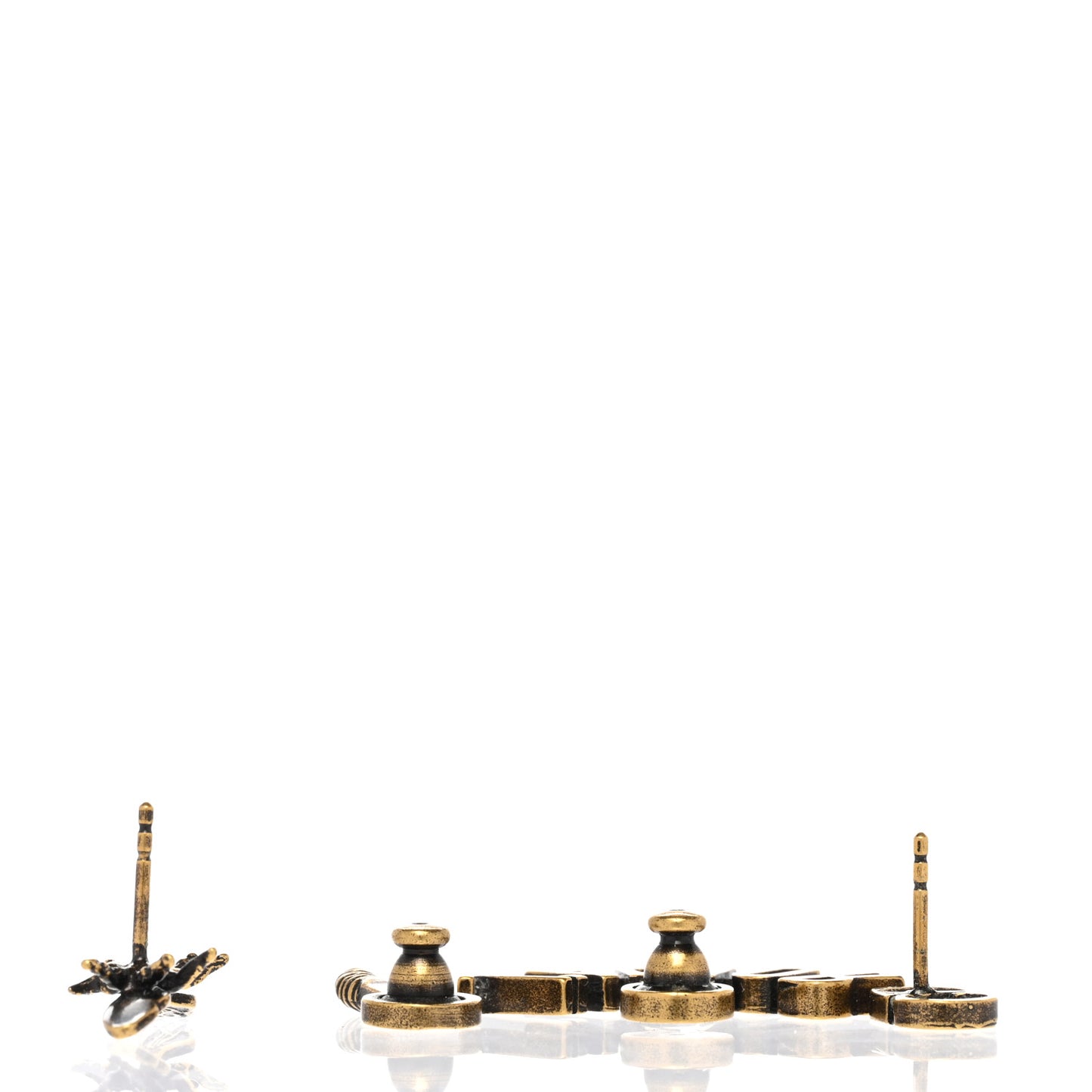Metal J'Adior Earrings Aged Gold