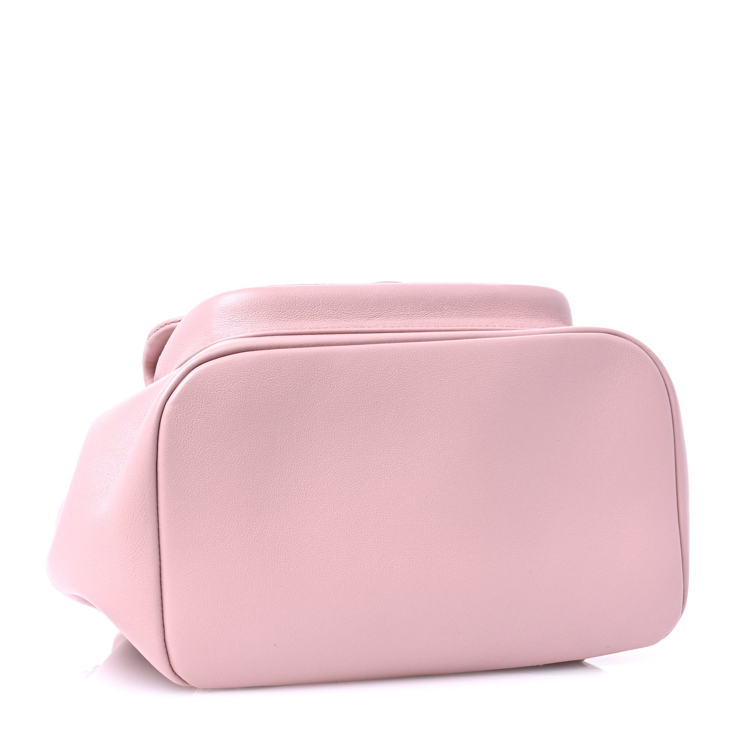Lambskin Quilted Large Duma Drawstring Backpack Light Pink