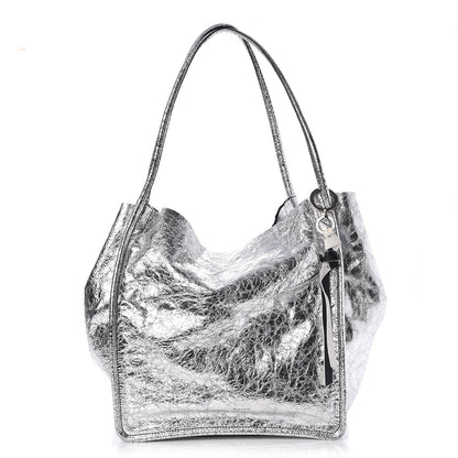 Proenza Schouler Metallic Calfskin Extra Large Tote Silver 1 of 8