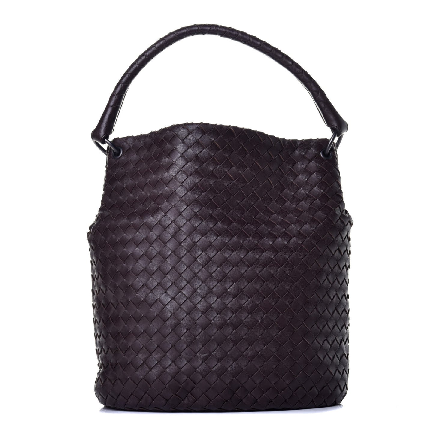 Nappa Intrecciato Bucket Bag Ebano