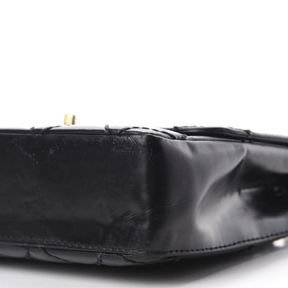 Chanel Glazed Calfskin Quilted Medium Single Flap Black 7 of 15