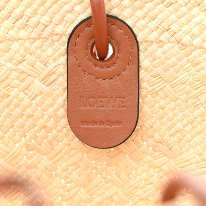 Loewe Calfskin Raffia Small Anagram Basket Tote Bag Natural Tan 5 of 11