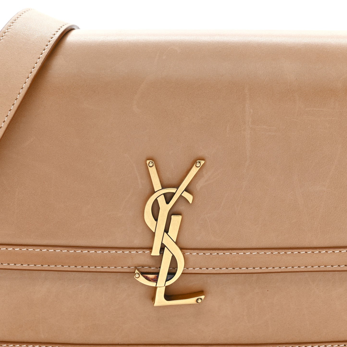 Box Calfskin Monogram Medium Solferino Satchel Natural Tan
