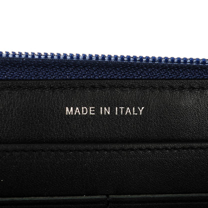 Chanel Calfskin Large Bi-Color Zip Around Boy Wallet Black Navy 7 of 8