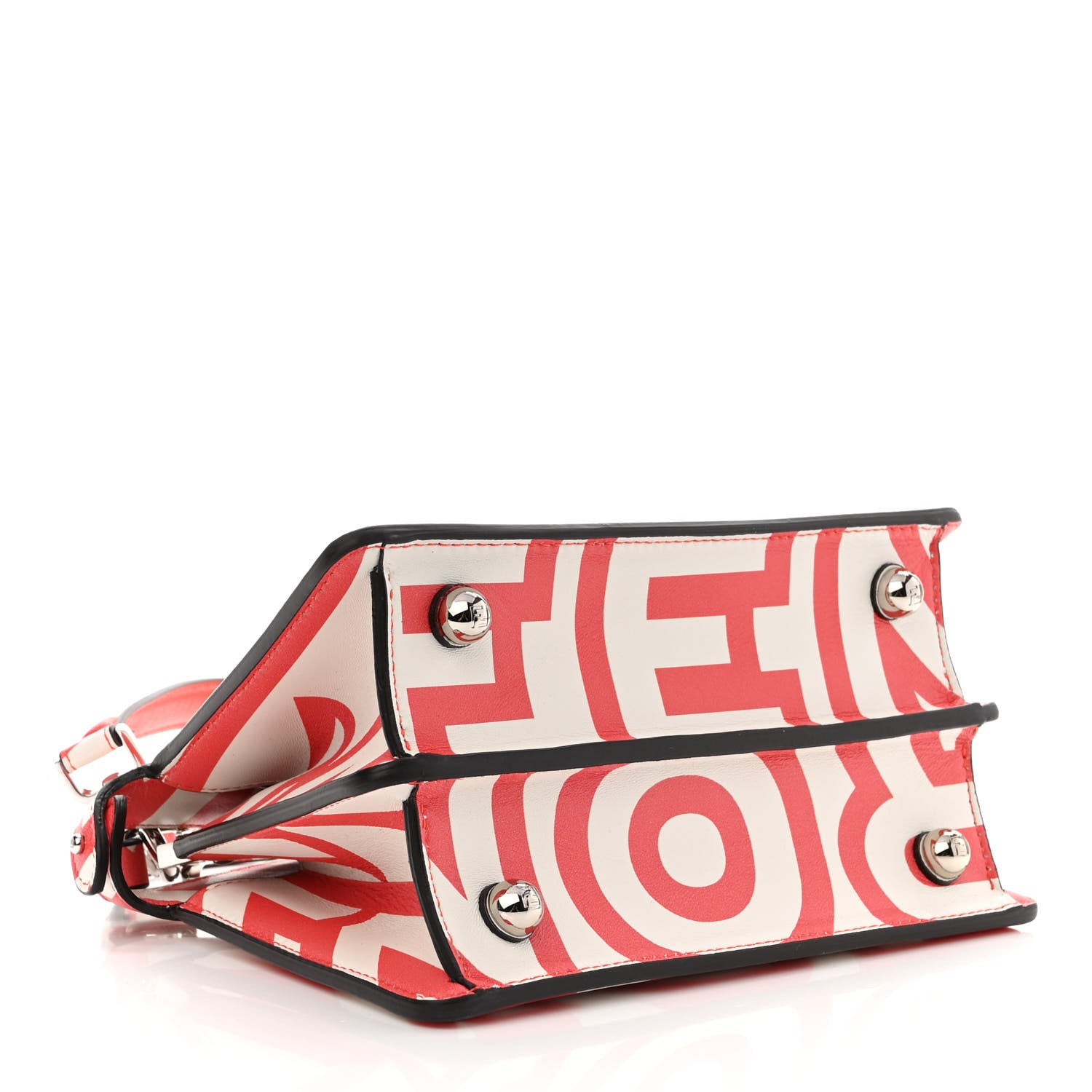 Fendi X MARC JACOBS Nappa Lunar New Year Petite Peekaboo I SEE U Satchel Glow Coral White 4 of 10
