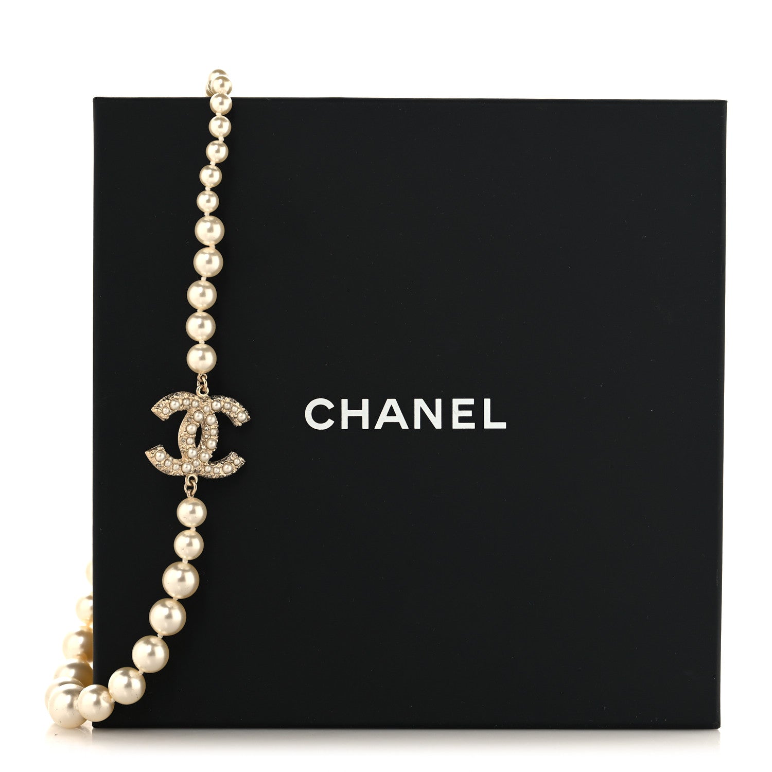 Chanel Pearl CC 100th Anniversary Necklace Light Gold 5 of 5