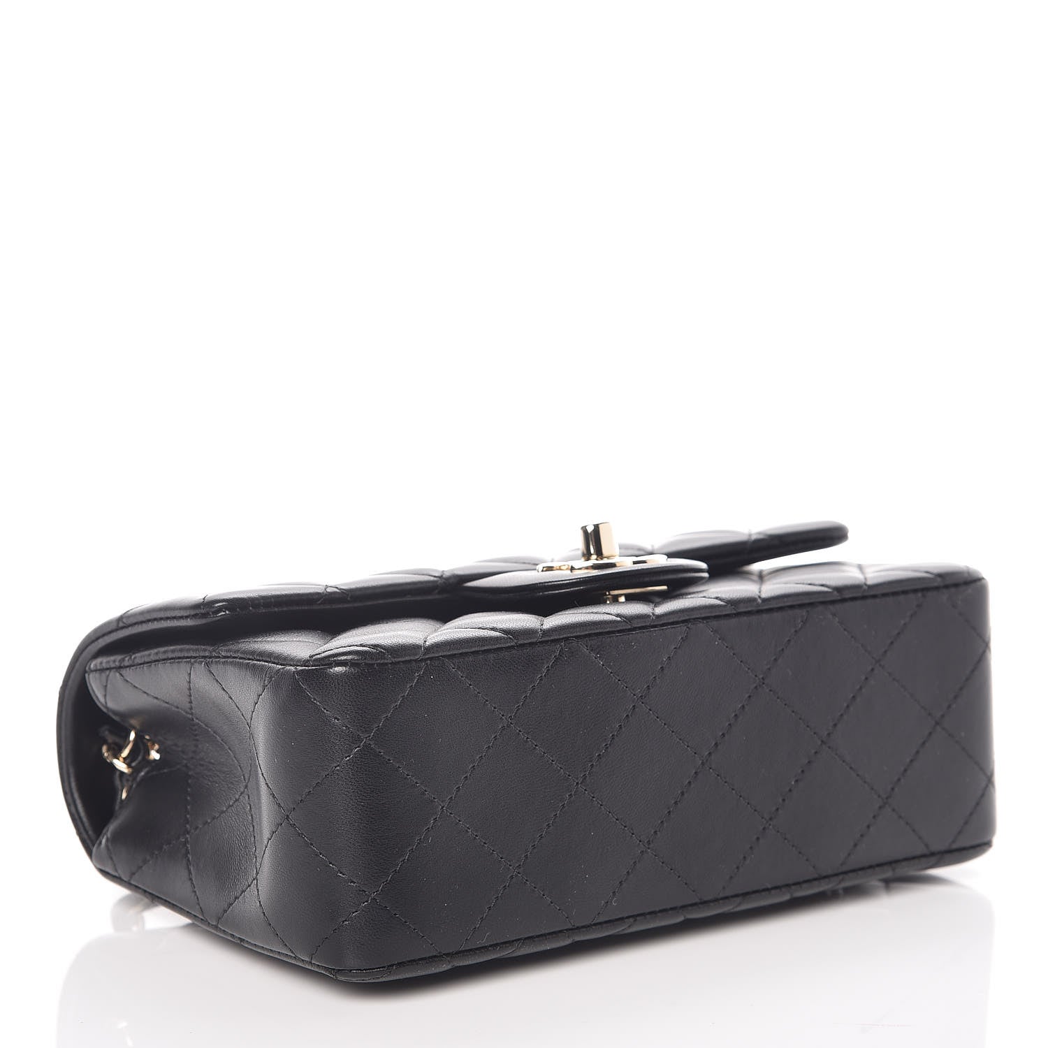 Chanel Lambskin Quilted Mini Rectangular Flap Black 4 of 10