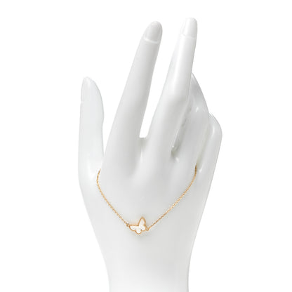 Van Cleef & Arpels 18K Yellow Gold Mother of Pearl Sweet Alhambra Butterfly Bracelet 2 of 6