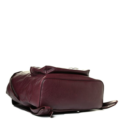 Balenciaga Agneau Classic Silver Hardware Backpack Rouge Lie De Vin 3 of 5