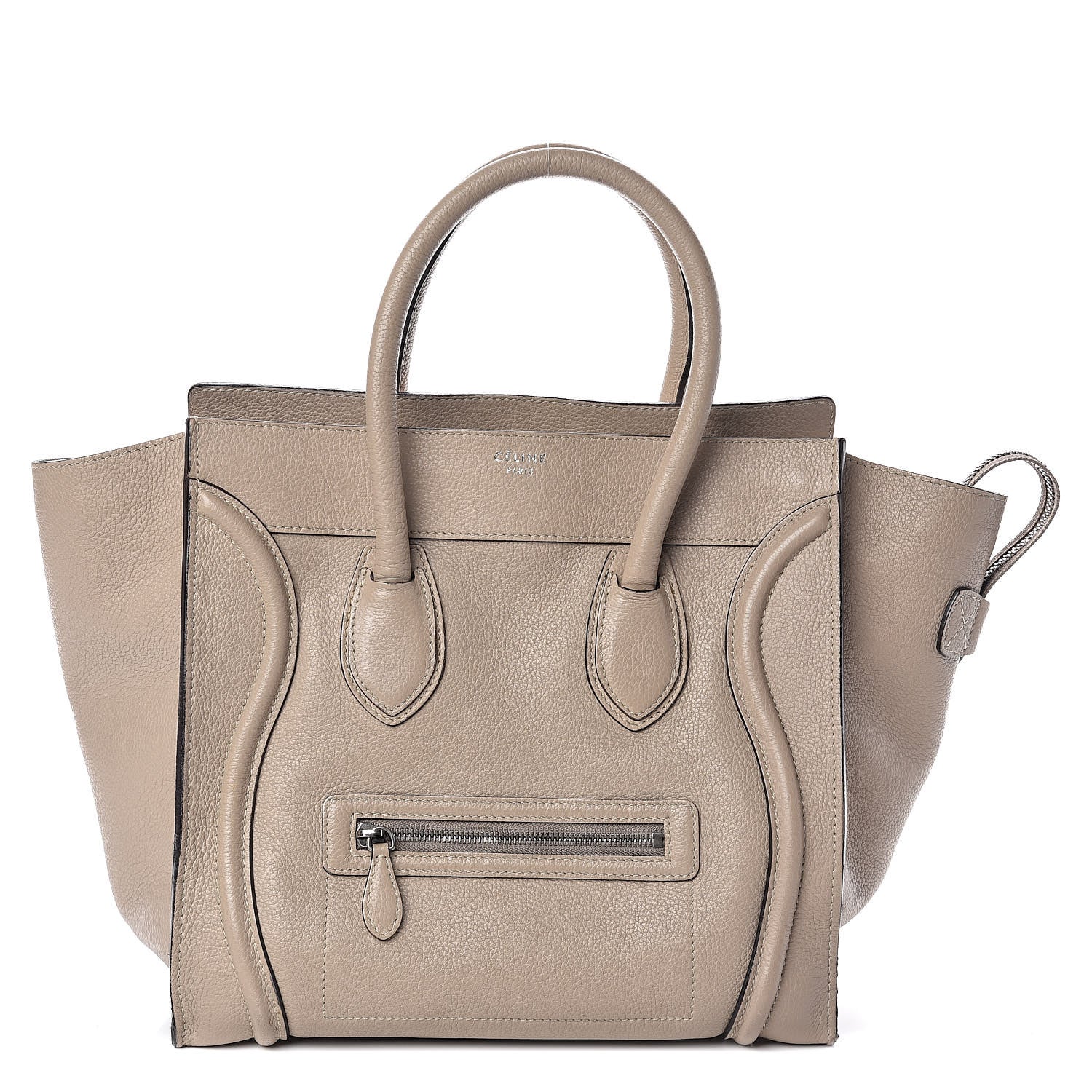 Celine Drummed Calfskin Mini Luggage Dune 1 of 10
