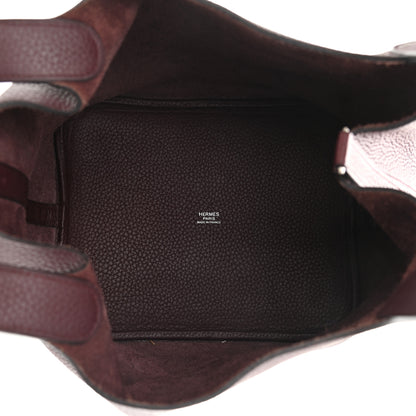 Hermes Taurillon Clemence Picotin Lock 22 MM Bordeaux 6 of 10