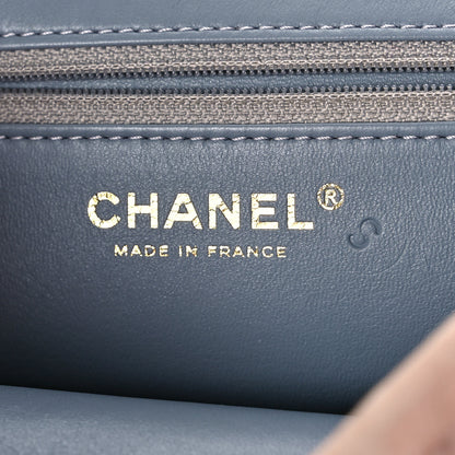 Chanel Shearling Sheepskin Single Flap Gray Pink Beige 6 of 10