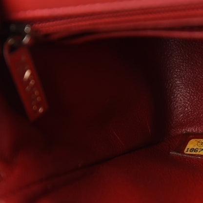Chanel Patent Calfskin Quilted Mini Rectangular Flap Red 9 of 10