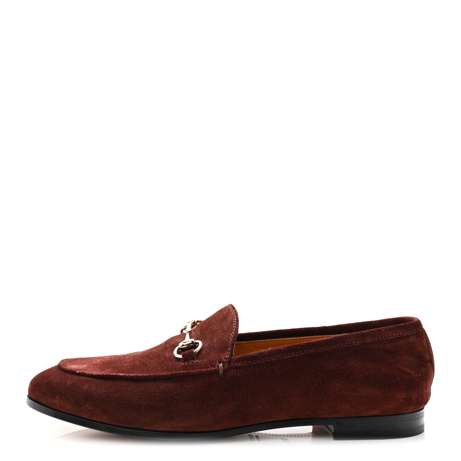 Gucci Suede Horsebit Womens Jordaan Loafers 38.5 Brown 1 of 9