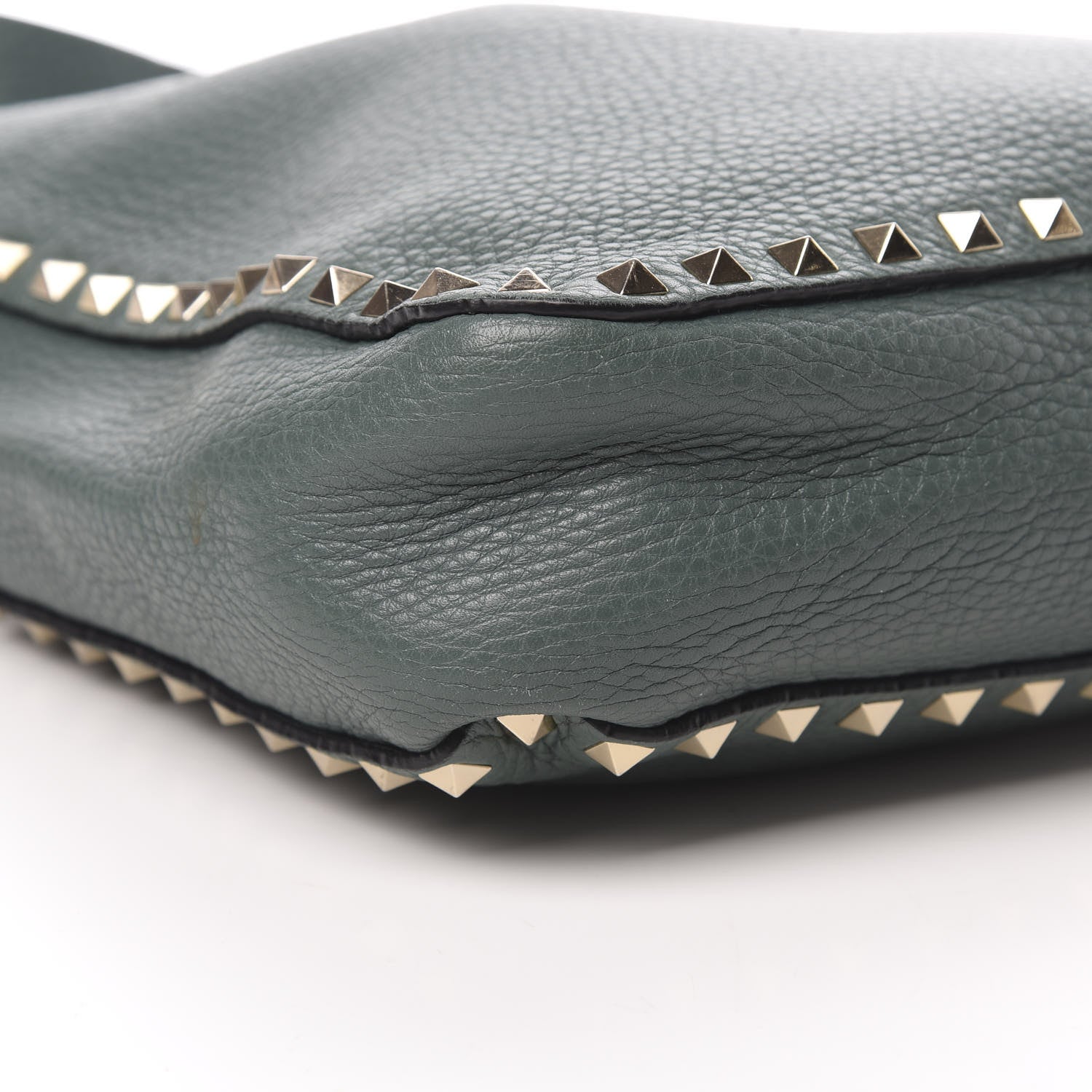 Valentino Garavani Pebbled Calfskin Small Rockstud Flip-Lock Messenger Bag Giada 8 of 12