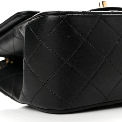 Chanel Lambskin Quilted Mini Square Flap Black 9 of 11