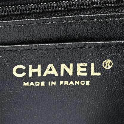 Chanel Lambskin Quilted Mini Top Handle Rectangular Flap Black 7 of 13