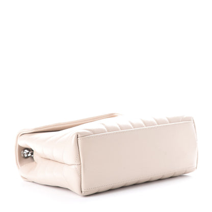 Saint Laurent Calfskin Y Quilted Monogram Small Loulou Chain Satchel Porcellana 5 of 12
