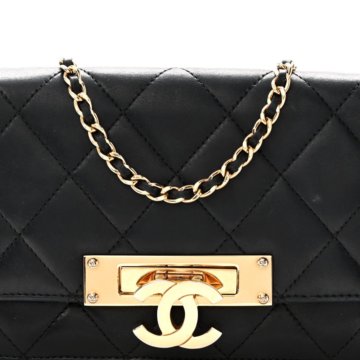 Chanel Lambskin Quilted Golden Class Wallet on Chain WOC Black 8 of 10