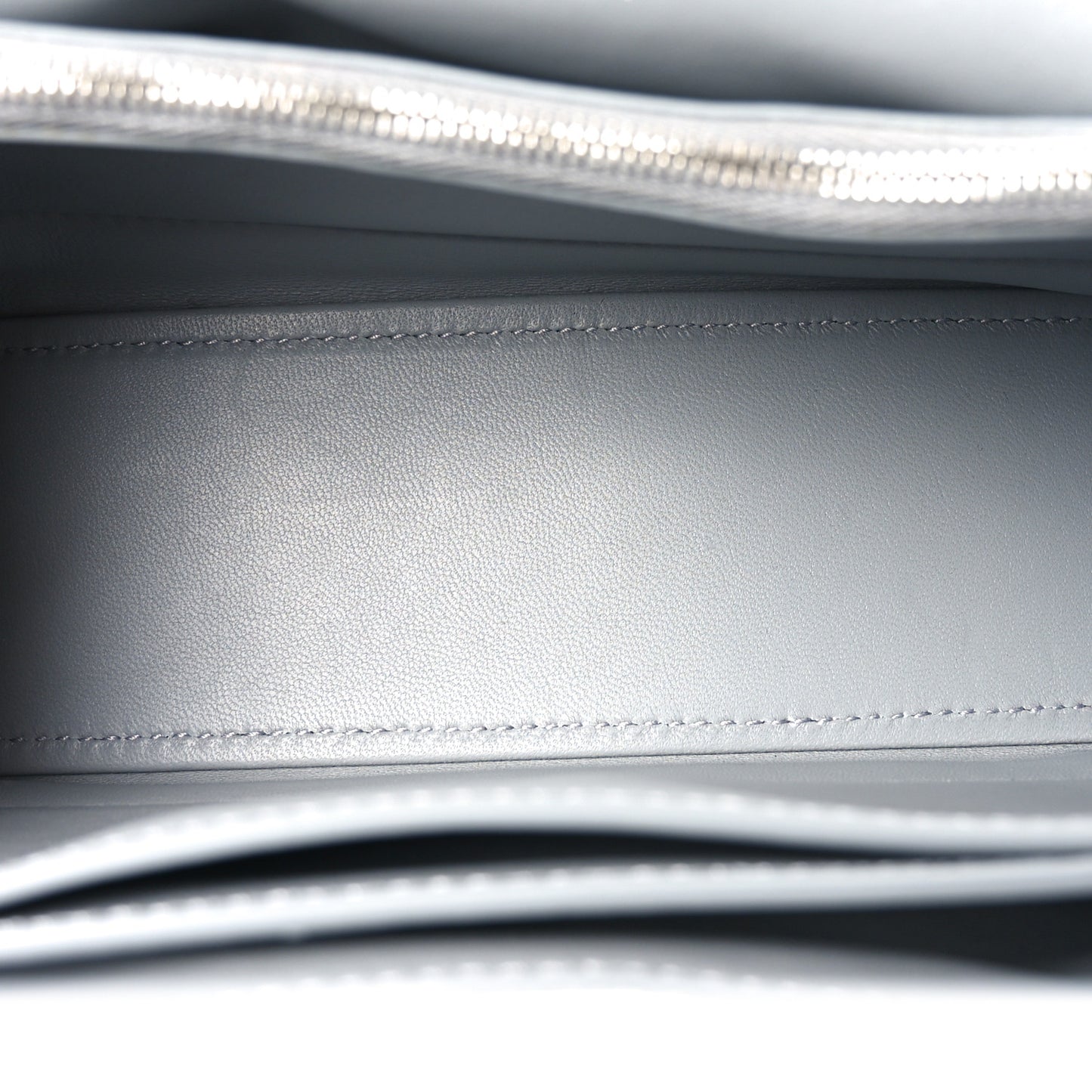 Crushed Calfskin Quilted Small Crush Chain Bag Silver
