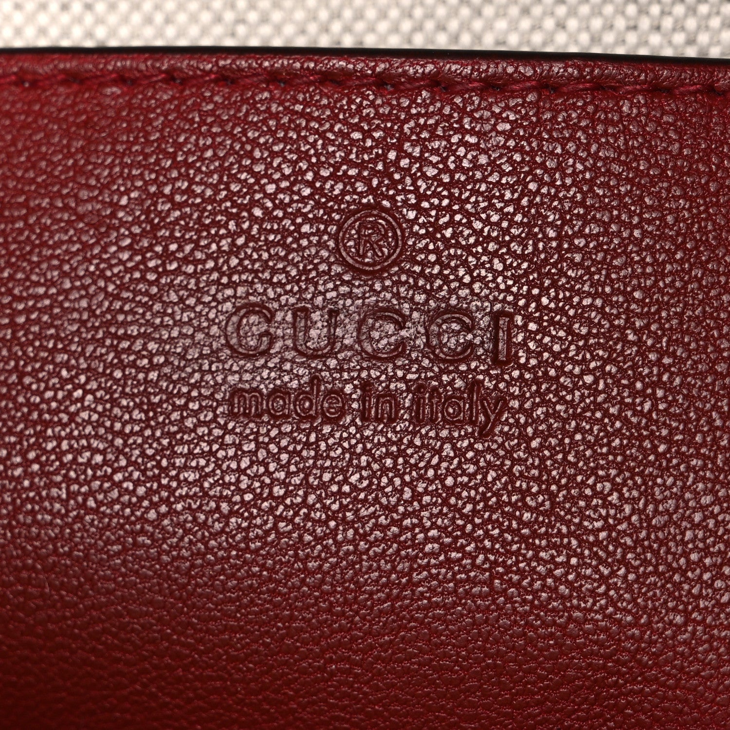 Gucci Sakai Be Green Calfskin Diagonal Stitched Blondie Top Handle Bag Rosso 6 of 10