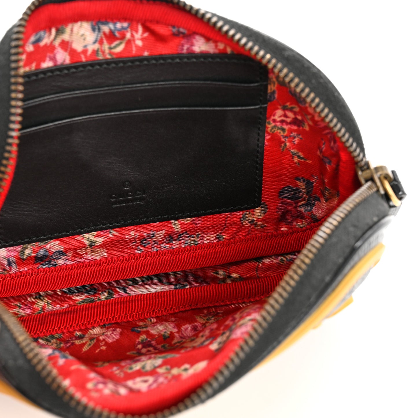 Patent Rubber Game Patch Logo Belt Bag 95 38 Black
