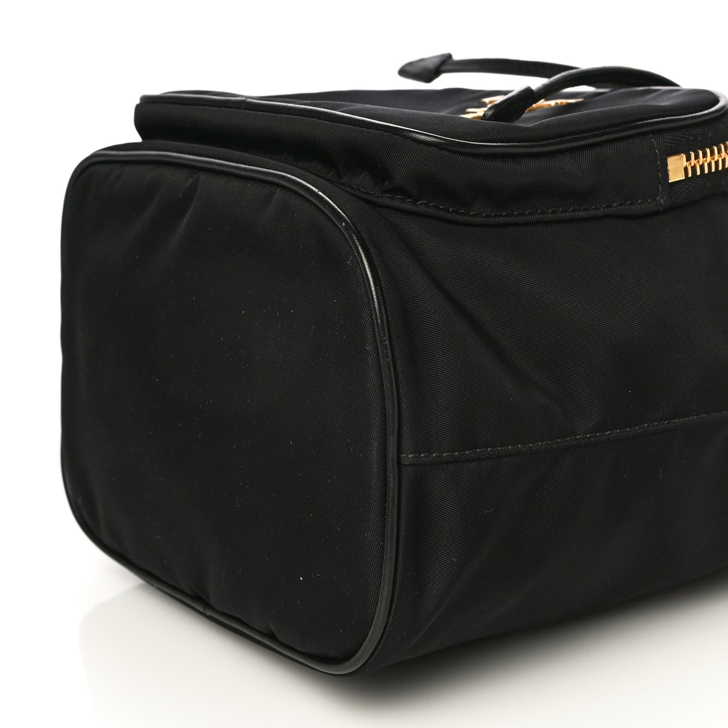 Saffiano Tessuto Nylon Mini Bucket Crossbody Bag Black