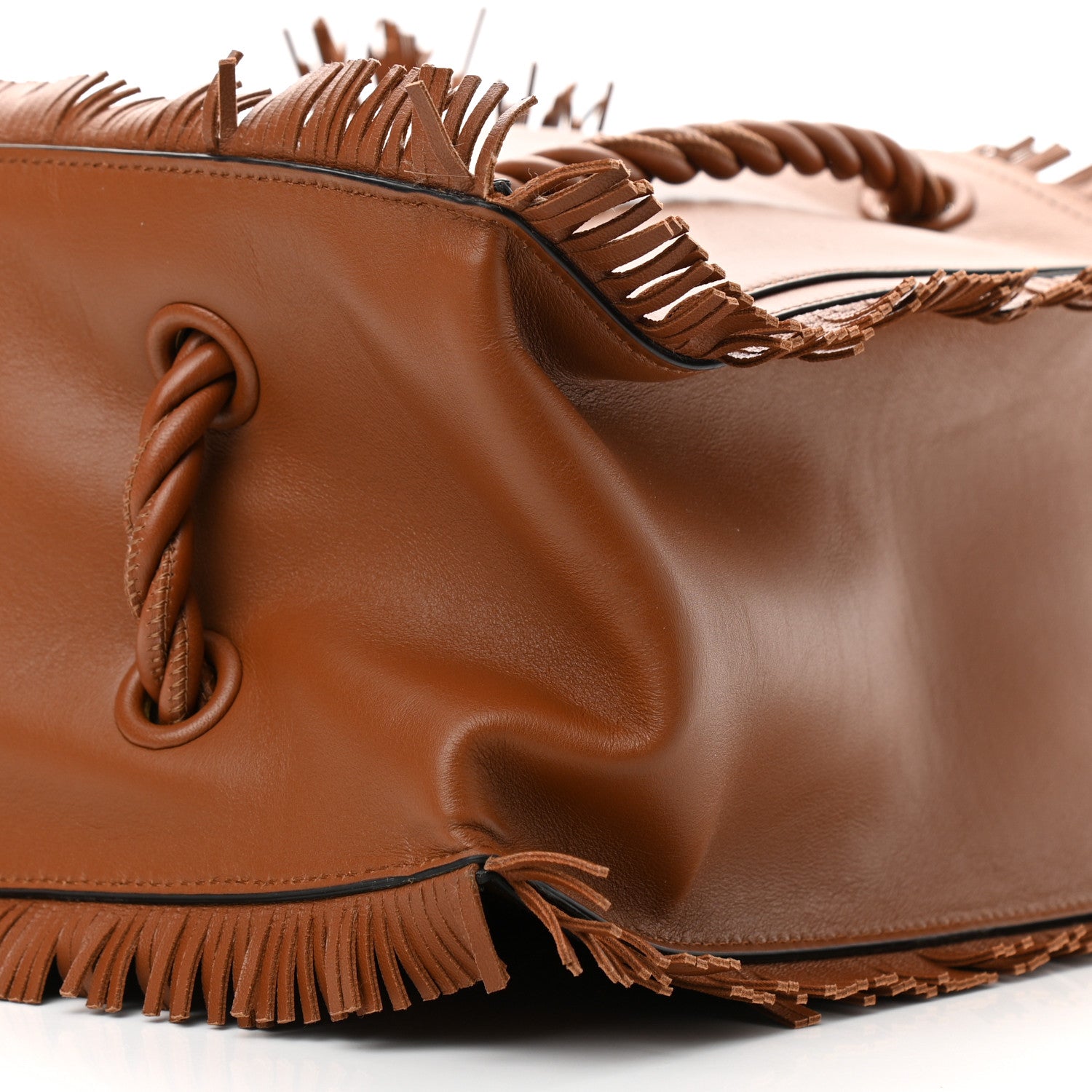 Valentino Garavani Calfskin The Rope Shopper Tan 11 of 11