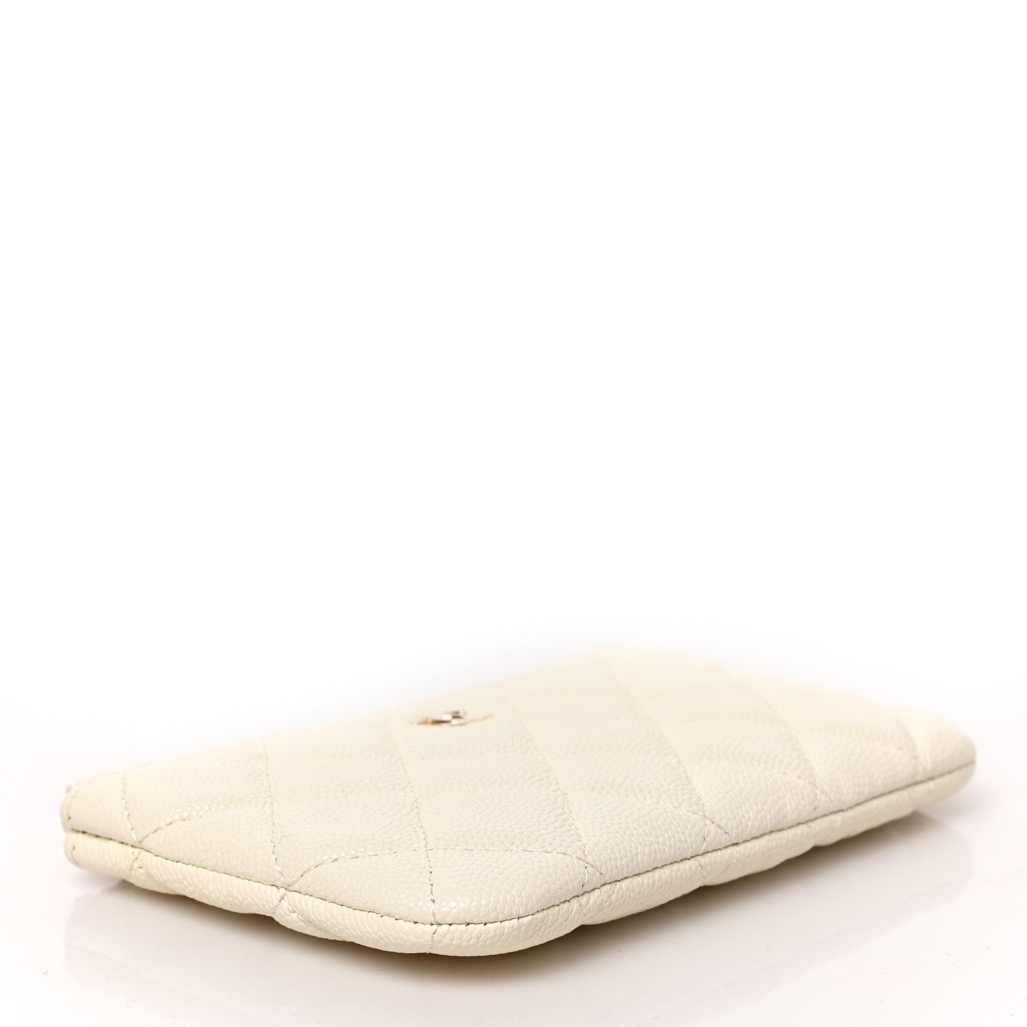 Chanel Caviar Quilted Small Cosmetic Case White 4 of 7