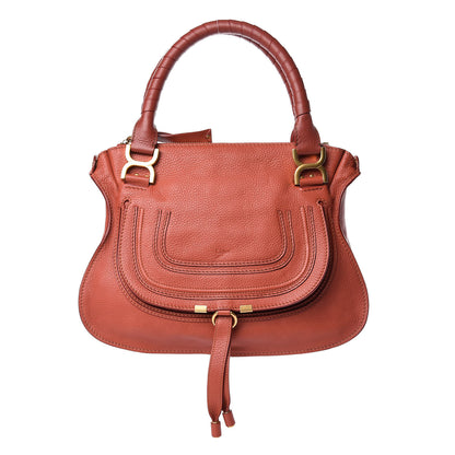 Chloe Calfskin Medium Marcie Satchel Red Bush 1 of 12