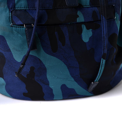 Prada Tessuto Nylon Camouflage Print Backpack Royal 7 of 9