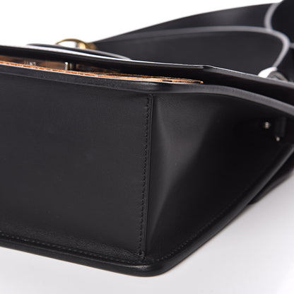 Fendi Vitello Century Velvet F is Fendi FF Kan I Shoulder Bag Black Tobacco 9 of 14