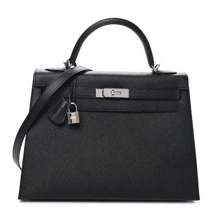 Hermes Epsom Kelly Sellier 32 Black 1 of 10