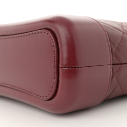 Chanel Aged Calfskin Quilted Small Gabrielle Hobo Burgundy 10 of 11