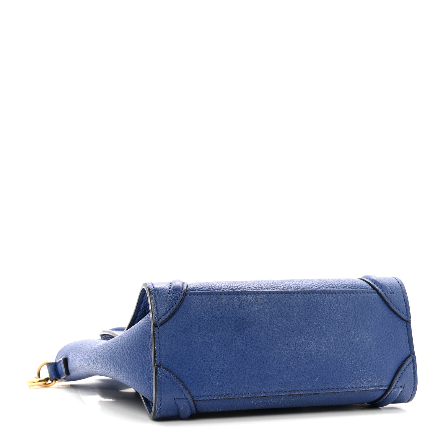 Celine Drummed Calfskin Nano Luggage Indigo 4 of 13