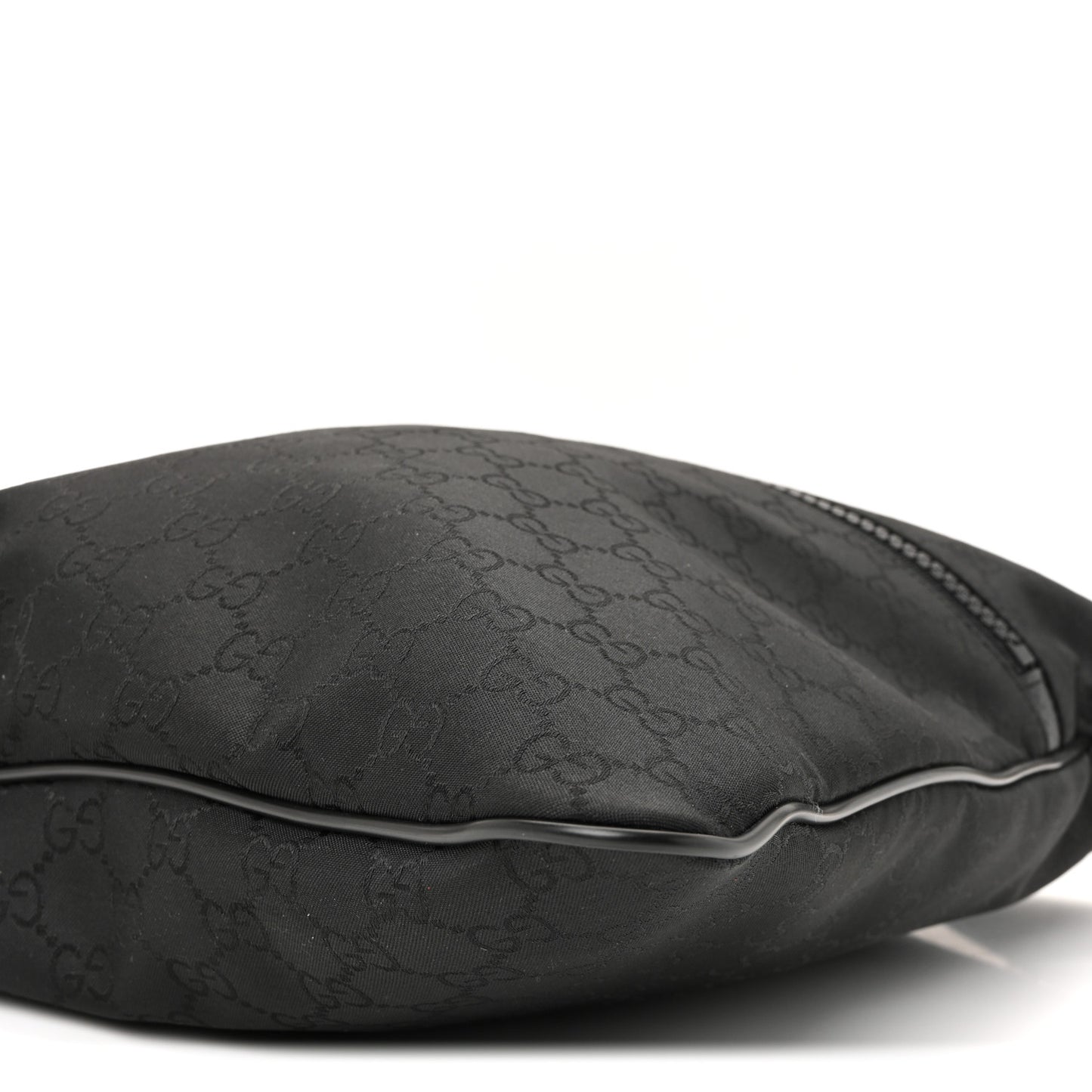 Nylon Monogram Medium Flat Messenger Bag Black