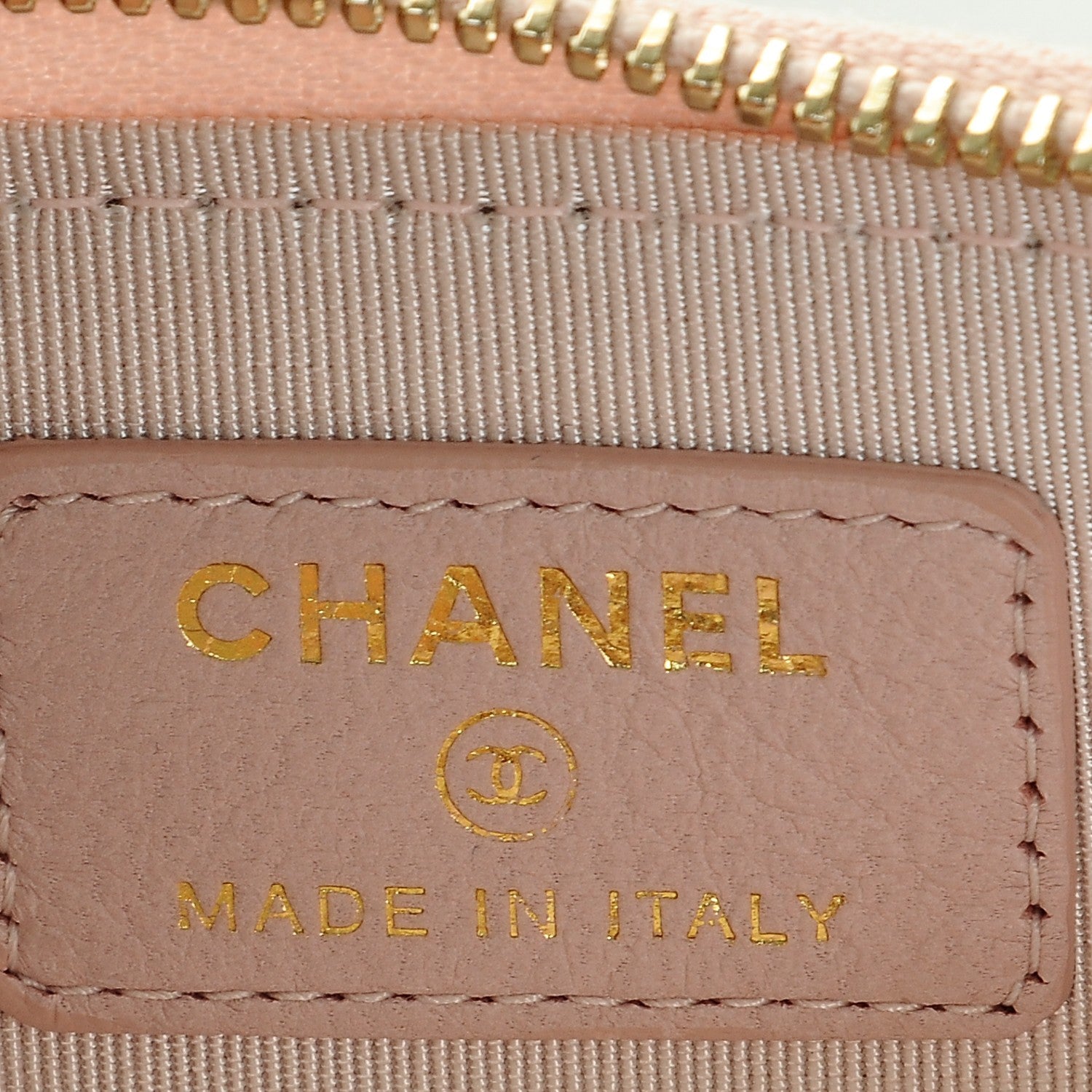 Chanel Calfskin Chevron Quilted Zip Around Coin Purse Light Pink 6 of 7