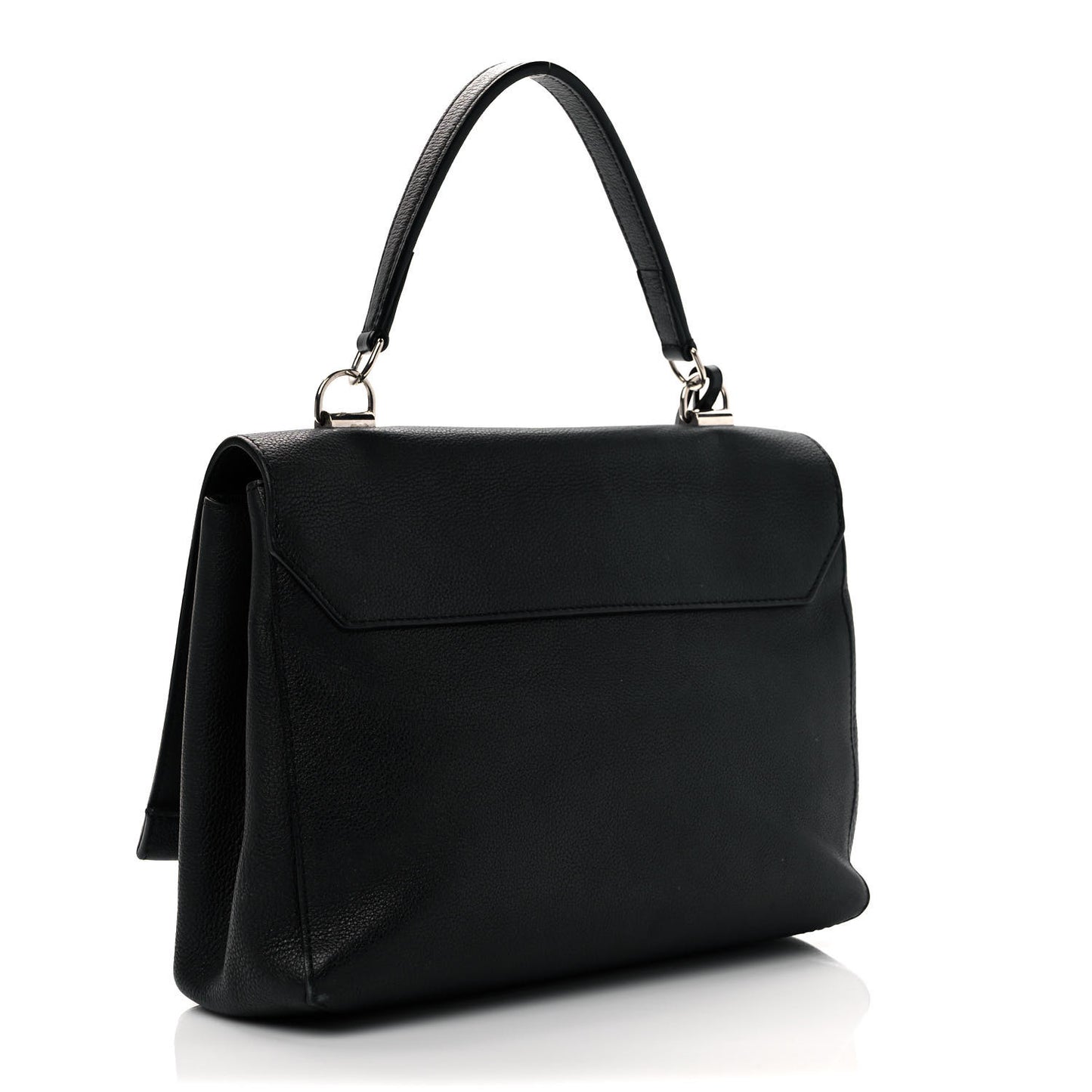 Soft Calfskin Lockme II Top Handle Black