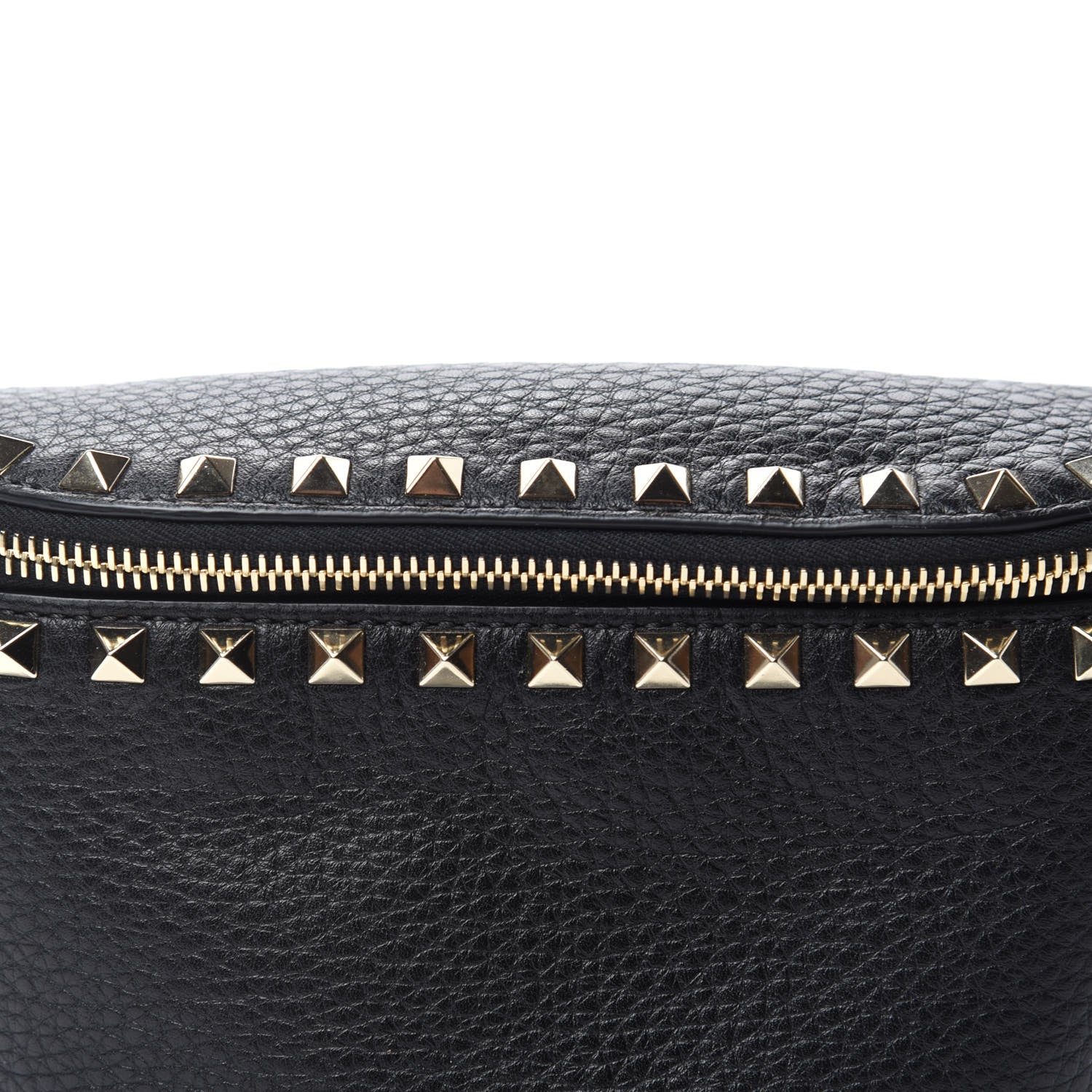 Valentino Garavani Grainy Calfskin Rockstud Belt Bag Black 10 of 10