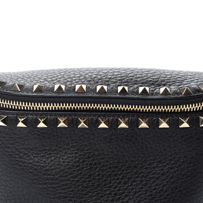 Valentino Garavani Grainy Calfskin Rockstud Belt Bag Black 10 of 10