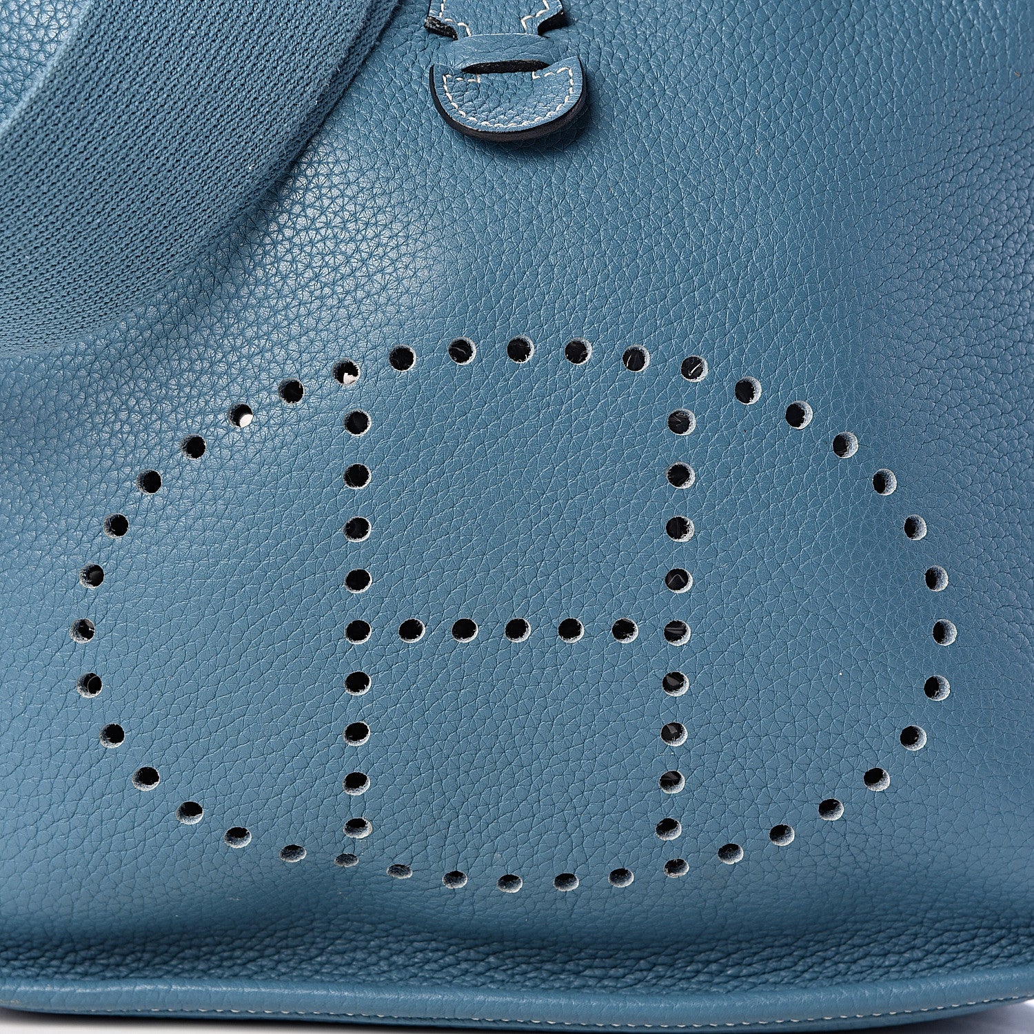 Hermes Taurillon Clemence Evelyne III PM Blue Jean 10 of 11