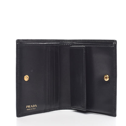 Prada Vitello Move Bi-Fold Wallet Black 5 of 9