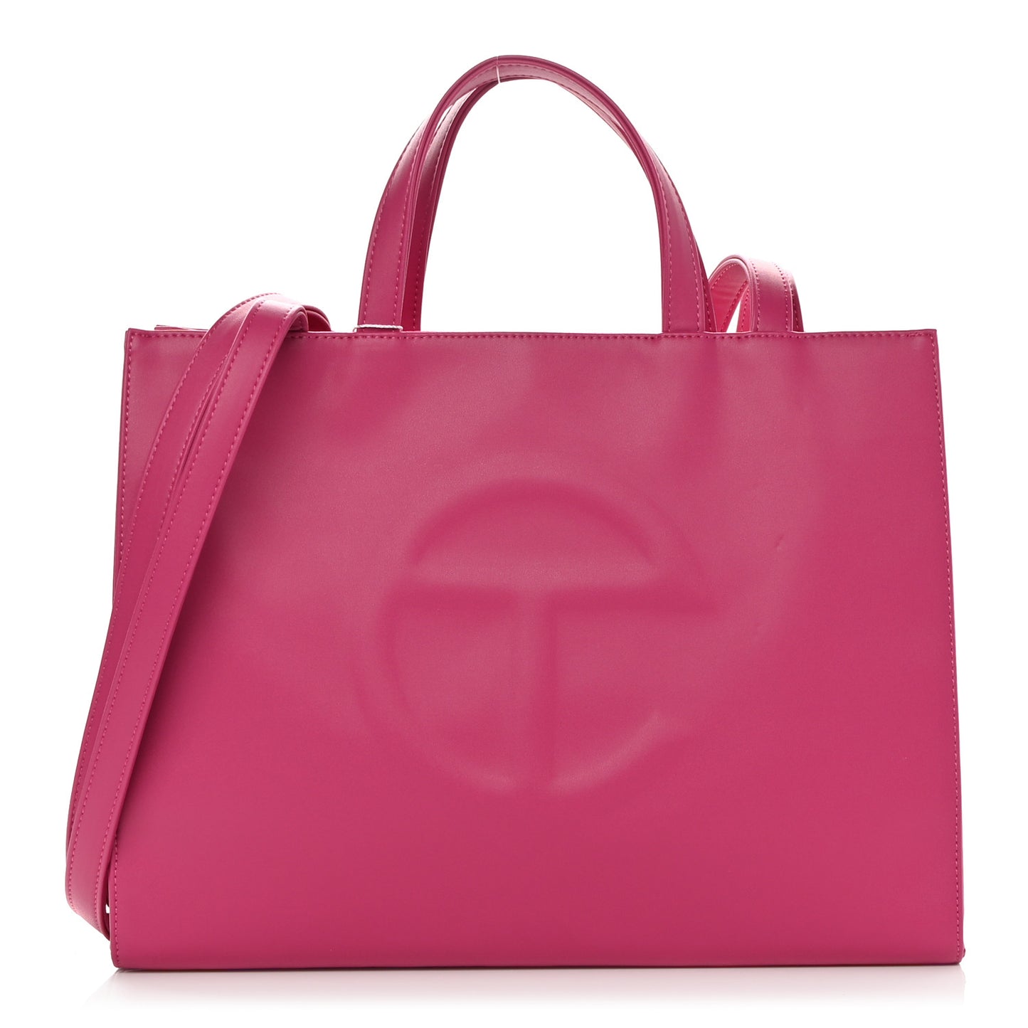 Vegan Leather Medium Shopping Bag Pink
