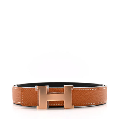 Hermes Swift Epsom 24mm Mini Constance H Belt 80 32 Black Gold 2 of 7