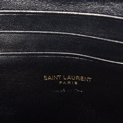 Saint Laurent Grain De Poudre Matelasse Monogram Mini Lou Camera Bag Black 6 of 8