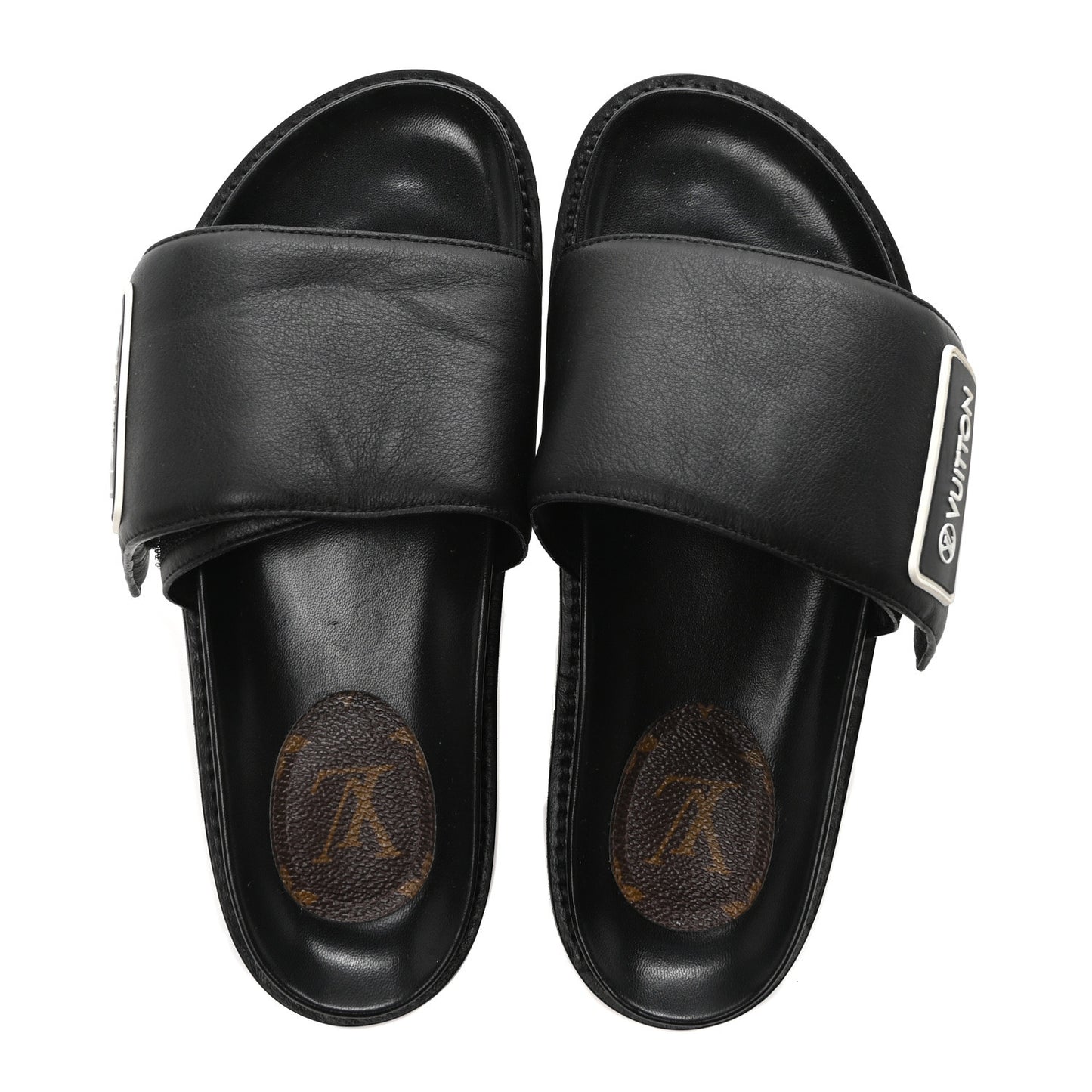 Calfskin Womens Pool Pillow Sunset Mules 37.5 Black