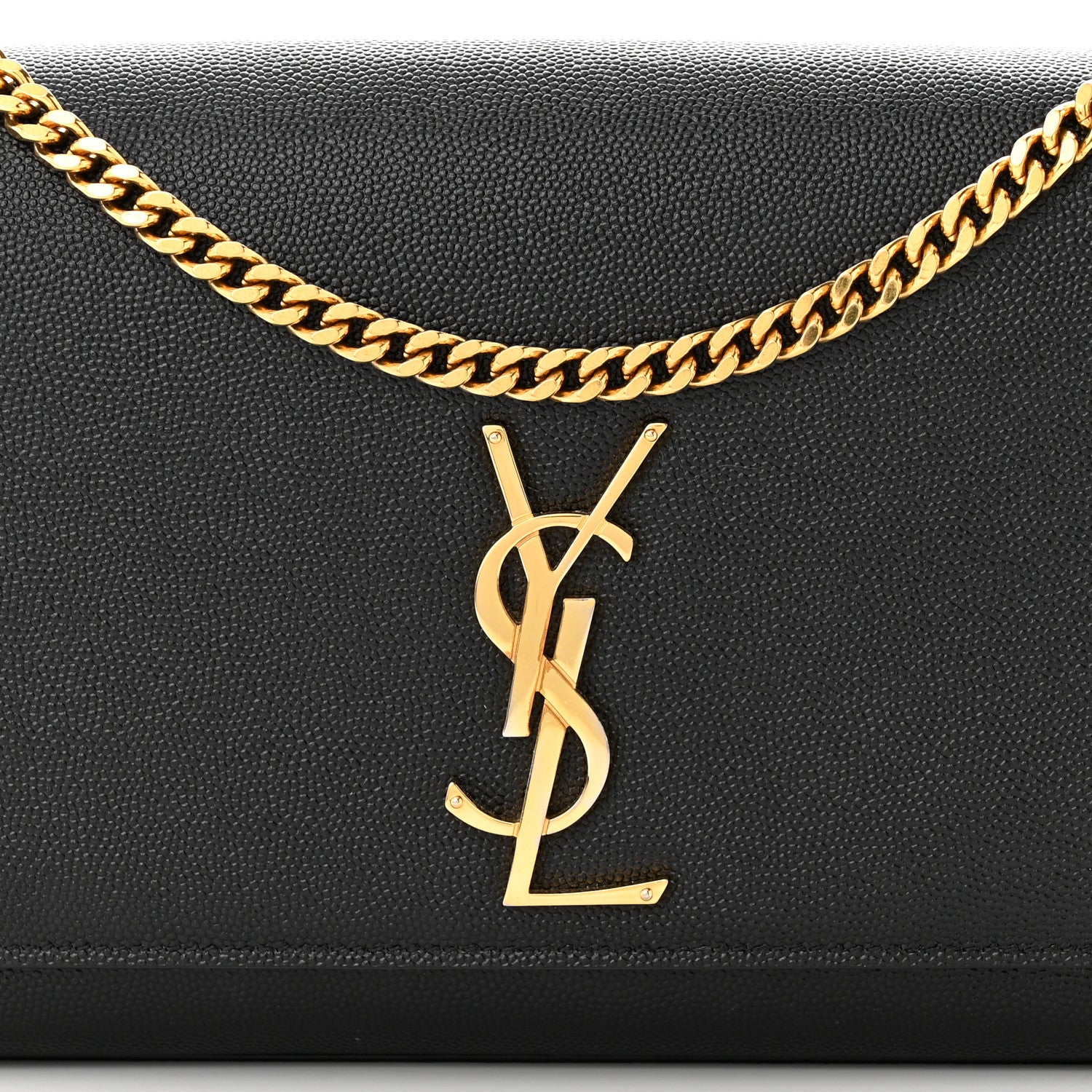 Saint Laurent SAINT LAURENT Grain De Poudre Medium Classic Monogram Kate Satchel Black 8 of 12