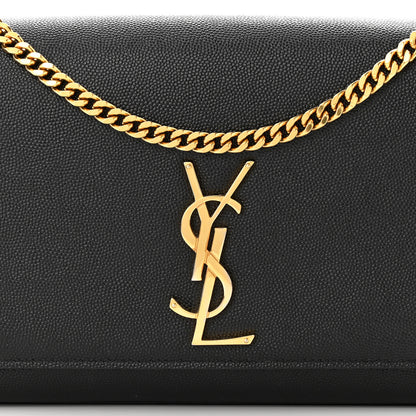 Saint Laurent SAINT LAURENT Grain De Poudre Medium Classic Monogram Kate Satchel Black 8 of 12