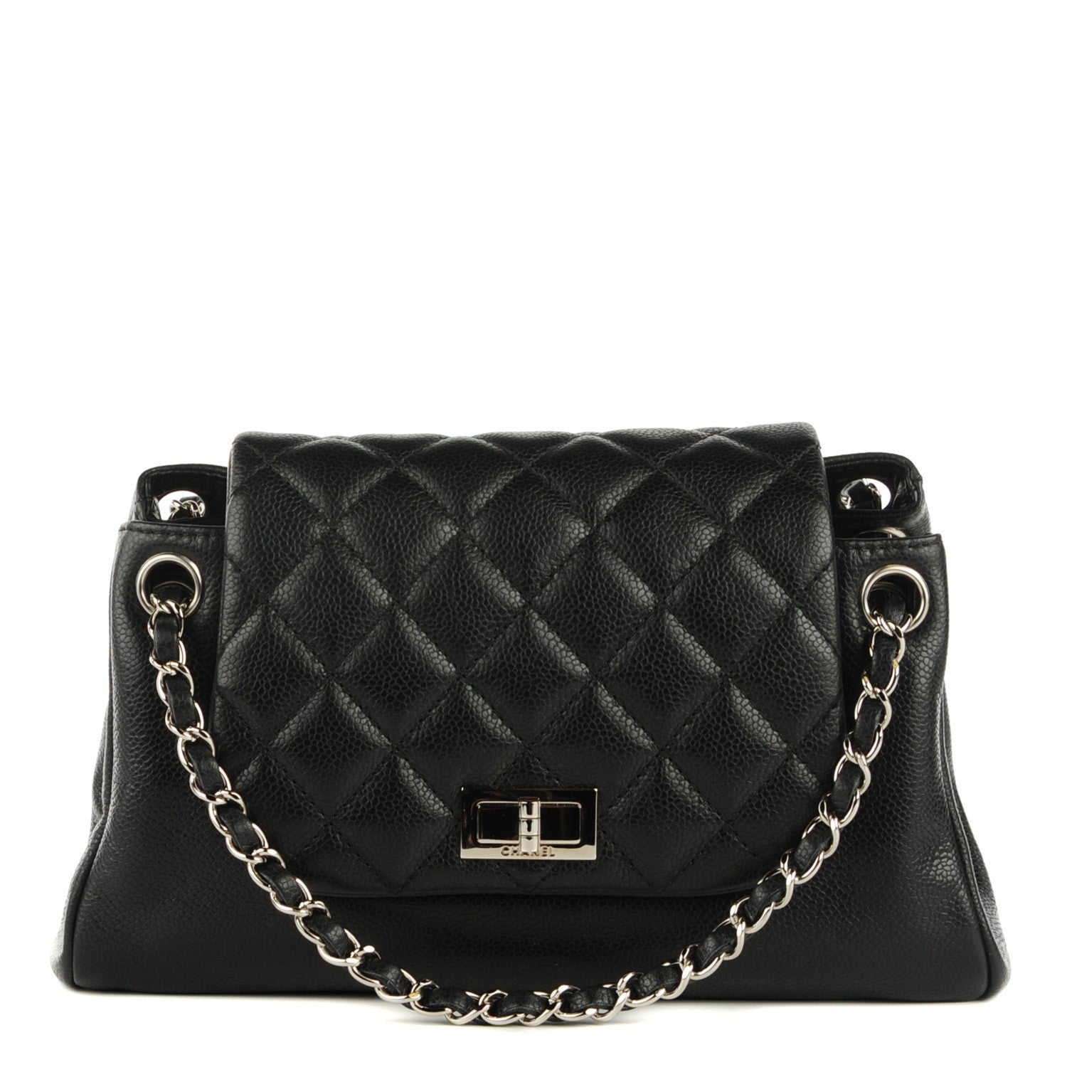 Chanel Caviar Quilted Accordion Mademoiselle Flap Black 1 of 7