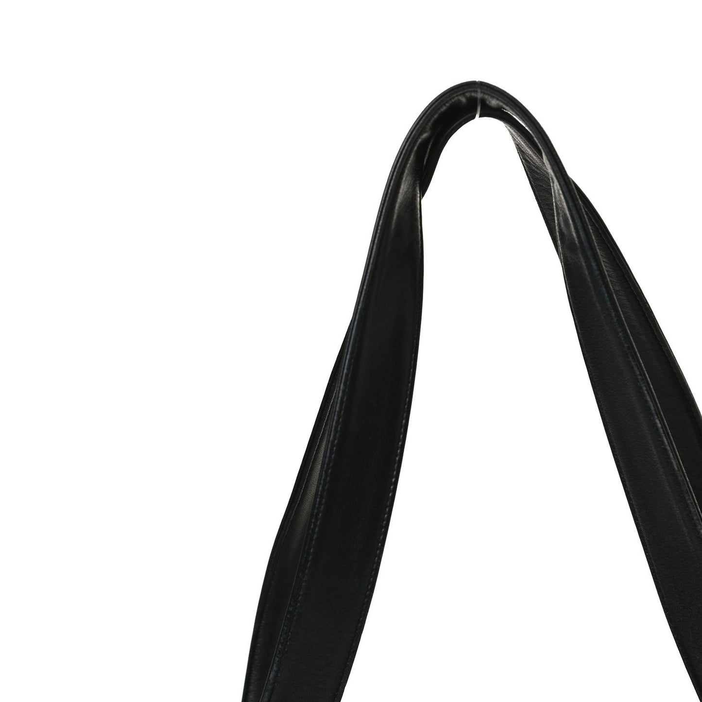 Lambskin CC Stitched Tote Black